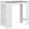 Den Barska miza s polico 110x50x103 cm bela