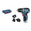 BOSCH Akumulatorska bušilica/odvrtač GSR 12V-35 FC Solo; 4 Flexi Click nastavka + kofer (06019H3003