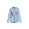 Desigual Bluza Mickey Disney moder denim / gorčica / rdeča / črna