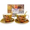 Klimt Kiss skodelice SET 2x250ml porcelan ZA DARILO Kraljica Izabela