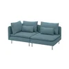 SÖDERHAMN Sofa trosed, bez stranice/Fridtuna tamnosiva-plava