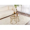 Hanah Home Klub sto-set Aurum, 60x60x43cm, 2 komada, Zlatne boje