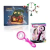 JOJOY® Set za izdelavo zapestnic, Božični adventni koledar + Pripomoček za pletenje kitk | ADVENTBRAID