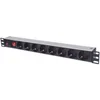 Intellinet pdu letva 19INC 1u rackmount 8-output, 3m, black