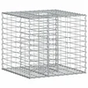 vidaXL Gabionska dvignjena postelja srebrna 60 x 60 x 55 cm