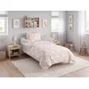 Kreppasta posteljnina za posteljico Renforcé SWAN CLOUD roza Dimenzije posteljnine: 45 x 65 cm | 90 x 140 cm