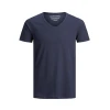 JACK & JONES Majica BASIC V-NECK TEE S/S NOOS, modra