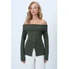 Trend Alacati Stili Ženska bluza Alc-X14527, Maslinasta