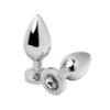 METAL HARD - ANAL PLUG DIAMOND TRANSPARENT SMALL 5.71CM D-205408