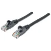 Intellinet RJ45 omrežni priključni kabel CAT 6 U/UTP [1x RJ45-vtič - 1x RJ45-vtič] 3 m črn Intellinet