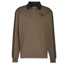 ADIDAS ORIGINALS Majica 3-STRIPES RUGBY LONGSLEEVE rjava/črna