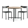 HOVVIG D10/90 sto natur + 2 HAGLEBU stolice crna