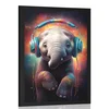 Plakat slon s slušalkami - 40x60 no frame
