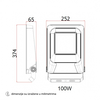 LED REFLEKTOR FL100W-08 4000K IP65