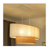 Duolla - Luster na sajli DOUBLE OVAL NATURE 2xE27/15W/230V krem/bež