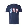 GAP Majica EVERYDAY mornarska / kraljevo modra / temno rdeča / bela