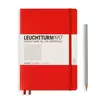 Notebook Medium (A5) Hardcover, Kocke, crveni