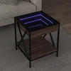 Stolić s beskonačnim LED svjetlima boja hrasta 40x40x49 cm