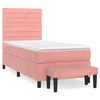 Box spring krevet s madracem ružičasti 80 x 200 cm baršunasti
