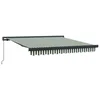 Povlačivi tende Zelena i bijela 300 x 250 cm Platno i Aluminij