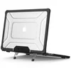 Tech-protect Smartshell Pro ovitek za MacBook Air 13 M2 / M3 / M4 / 2023-2025, črna/prozoren