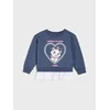 Sinsay - Pamučni crewneck duks sa ukrasnim volanom Marie - mid blue