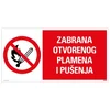 Znak - zabrana otvorenog plamena i pušenja - 150x300mm