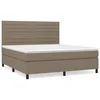 Vidaxl Box spring postelja z vzmetnico taupe 180x200 cm blago