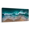 Slika oceanska pena in peščena obala - 80x40