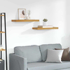Polica na zidu 2 pcs Smeđa 60 x 23 x 4 cm Konstruirano drvo