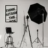 Wallity Zidna dekoracija Think Outside The Box, 50 x 70 cm, Crna