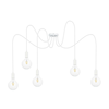 Luster na sajli MIROS 5xE27/60W/230V pauk bela