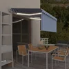 Automatska tenda s roletom i senzorom LED 3,5x2,5m plavo-bijela