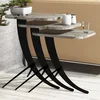 Hanah Home Set klub stolova, 3 komada Pion Belo-Crni