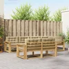 Set vanjskih sofa s jastukom 6 pcs Bijela i bež Poliester