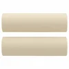 3-dijelni set sofa s jastucima krem od mikrovlakana