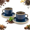 SKODELICE S KROŽNIKI ZA KAVO IN ČAJ 200 ml GRANAT O 8,5 CM