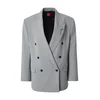HUGO Suknjič Antegi 50554018 Siva Relaxed Fit