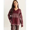 Bianco Lucci Pulover Pullover burgund