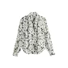 Next Bluza ecru/oliva/črna