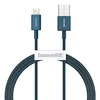 BASEUS Vrhunski kabel za iPhone USB - Lightning 2,4 A, 1 m, modra barva