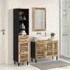 Set ormarića za kupaonicu 3 kom. Prirodna 38 x 33 x 160 cm