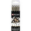 Sakura Pigma Micron Manga Tehnična pisala Black 4 kos.