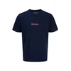 JACK & JONES Majica JJKENDRICK temno modra / živo rdeča / bela