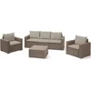Baštenski set California 3 seater Pe-ratan kapućino