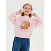 Sinsay - Dukserica s okruglim izrezom i printom Gabbys Dollhouse - pastelno roze