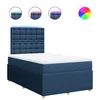 Vidaxl Box spring postelja z vzmetnico modra 120x190 cm blago