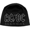 AC/DC Kapa Back in Black Black UNI