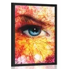 Plakat modre oči z abstraktnimi elementi - 30x45 no frame