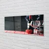 tulup.si Slika na steklu Srce steklo vinske kozarce 140x70 cm 2 obešalnika